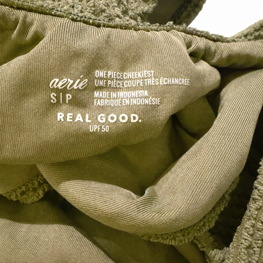 Aerie Shimmery Crinkle Olive green Bodysuit - One piece - Picture 8 of 8